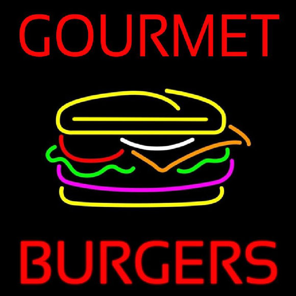 Gourmet Burgers Handmade Art Neon Sign
