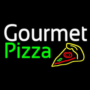 Gourmet Pizza With Pizza Handmade Art Neon Sign