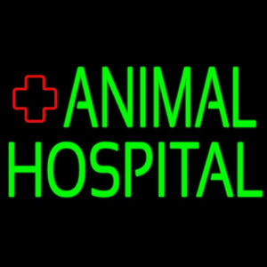 Green Animal Hospital Logo 2 Handmade Art Neon Sign