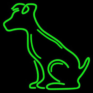 Green Dog Handmade Art Neon Sign