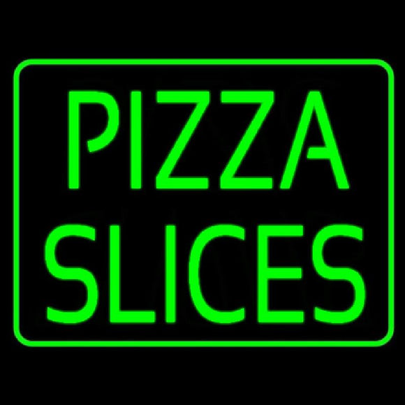 Green Pizza Slices Handmade Art Neon Sign