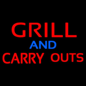 Grill And Carry Outs Handmade Art Neon Sign