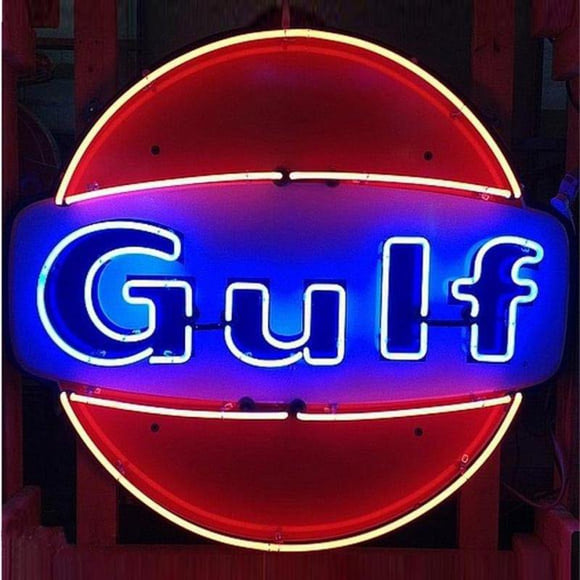 Gulf Gasoline Handmade Art Neon Sign
