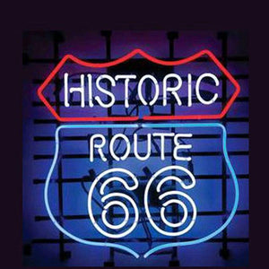 Professional  Historic Route 66 Shop Open Neon Sign