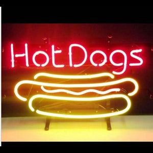 HOT DOGS Handmade Art Neon Sign