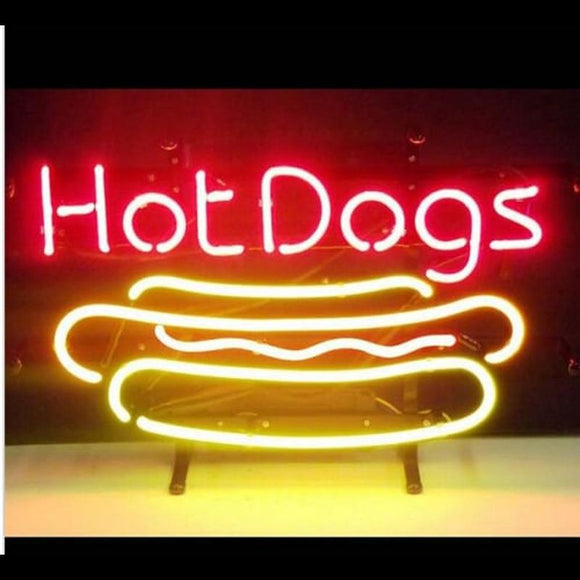 HOT DOGS Handmade Art Neon Sign