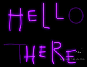 Hell Here (Hello There) Batman Returns Neon Sign