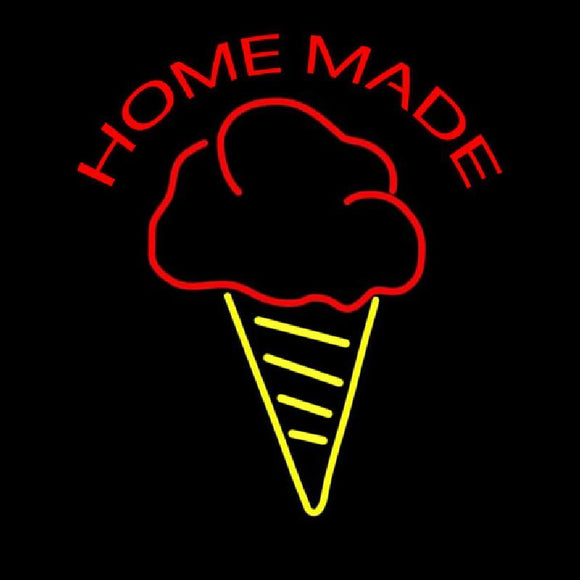 Home Made Ice Cream Cone Handmade Art Neon Sign