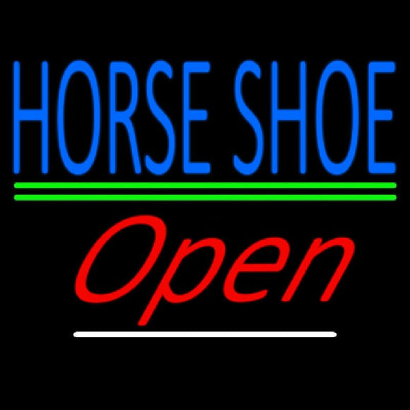 Horseshoe Open Handmade Art Neon Sign