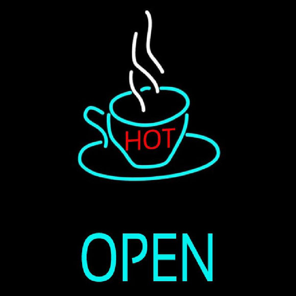 Hot Cup Tea Handmade Art Neon Sign