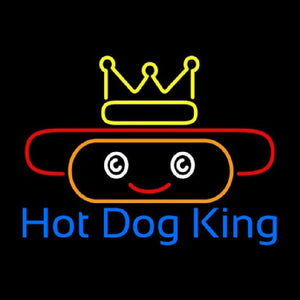 Hot Dog King Handmade Art Neon Sign