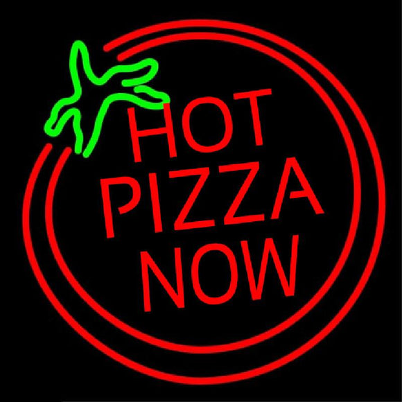Hot Pizza Now Handmade Art Neon Sign