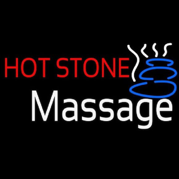 Hot Stone Massage Handmade Art Neon Sign
