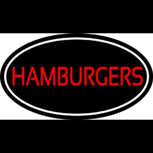 Humburgers Oval Handmade Art Neon Sign