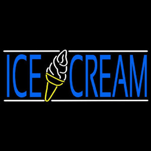 Ice Cream Cone In Between Handmade Art Neon Sign