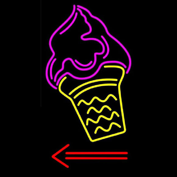 Ice Cream Cone Handmade Art Neon Sign