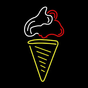 Ice Cream Cone Handmade Art Neon Sign