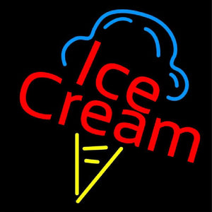 Ice Cream Logo Handmade Art Neon Sign