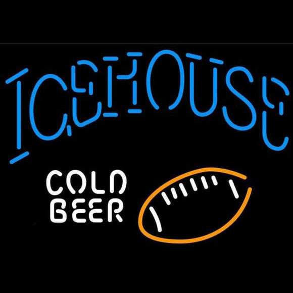 Icehouse Football Cold Beer Sign Handmade Art Neon Sign