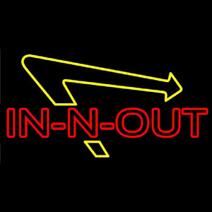 In N Out Burger Handmade Art Neon Sign
