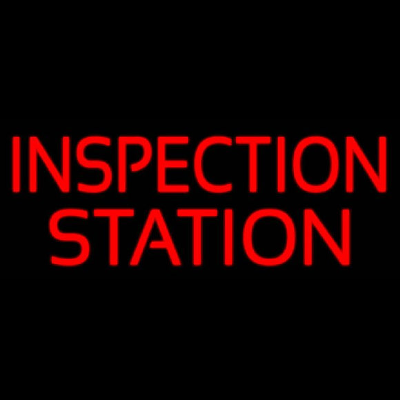 Inspectin Station Handmade Art Neon Sign