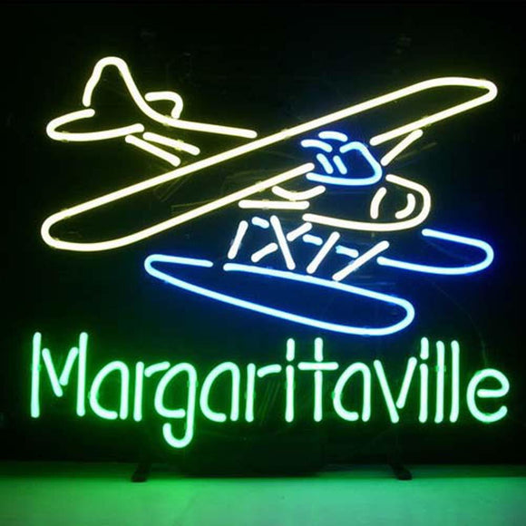 Professional  Jimmy Buffett Margaritaville Airplane Beer Bar Open Neon Signs