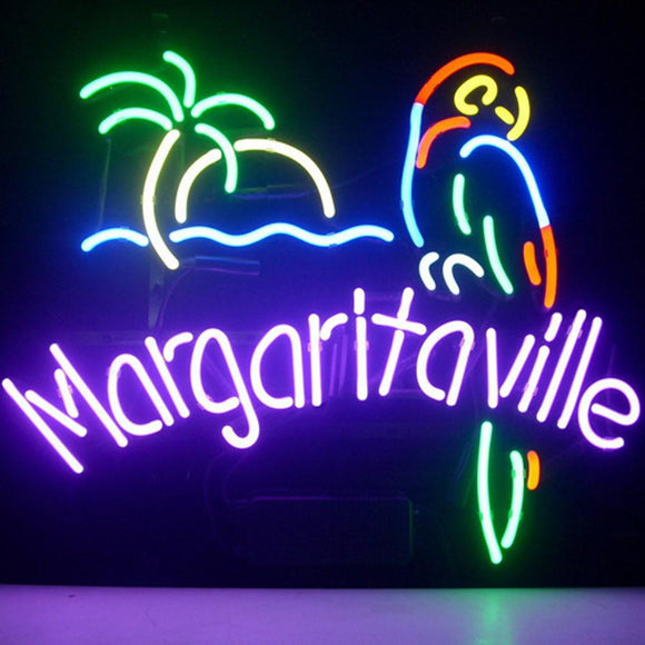 Professional  Jimmy Buffett Margaritaville Paradise Parrot Beer Bar Open Neon Signs