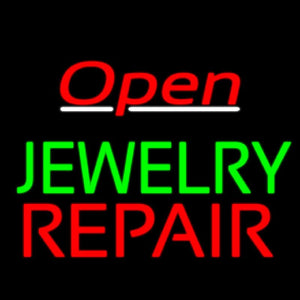 Jewelry Repair Open Red Handmade Art Neon Sign