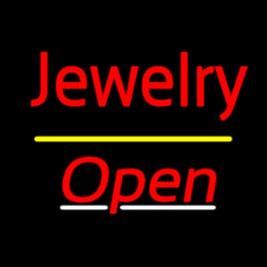 Jewelry Yellow Line Open Handmade Art Neon Sign