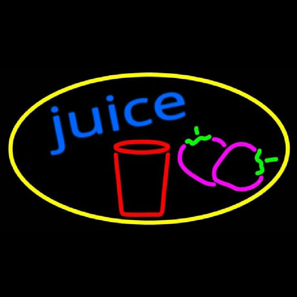 Juice With Glass Handmade Art Neon Sign