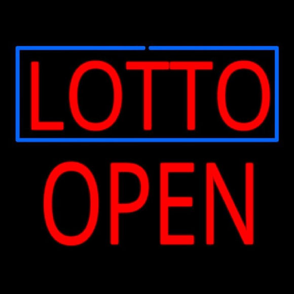 Lotto Block Open Handmade Art Neon Sign