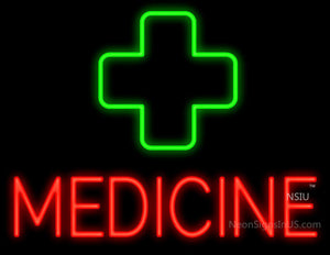 Medicine Cross Logo Neon Sign