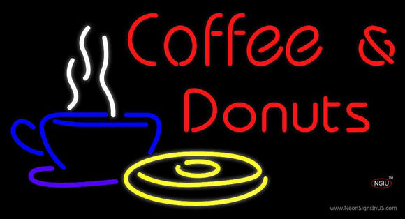 Red Coffee and Donuts Neon Sign