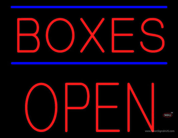 Boxes Open Block Neon Sign