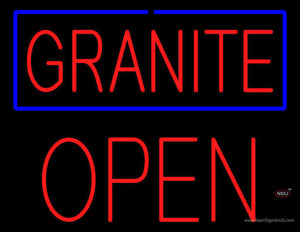 Granite Block Open Neon Sign