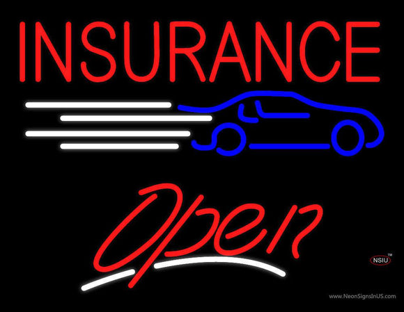 Car Insurance Open Neon Sign