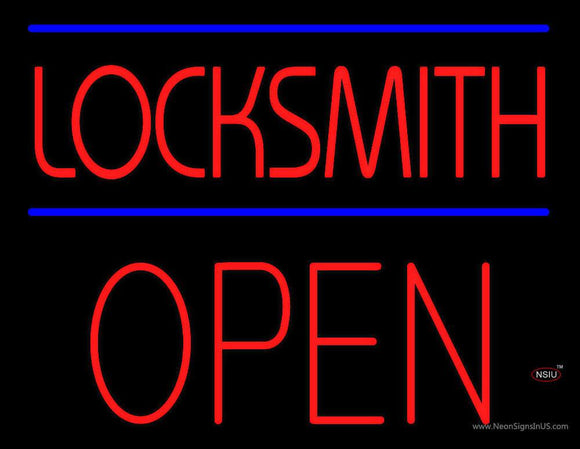 Locksmith Block Open Neon Sign