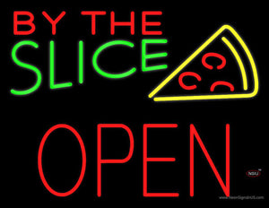 By the Slice Block Open Neon Sign