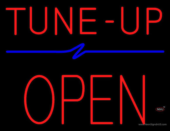 Red Tune-Up Open Block Neon Sign