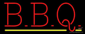 Red BBQ Yellow Line Neon Sign