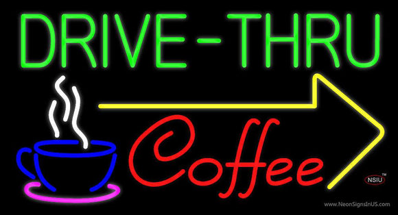Drive Thru Coffee Neon Sign