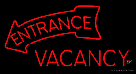Entrance Vacancy Red Neon Sign
