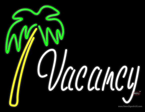 Vacancy With Tree Neon Sign