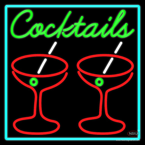 Cocktail Glass Neon Sign