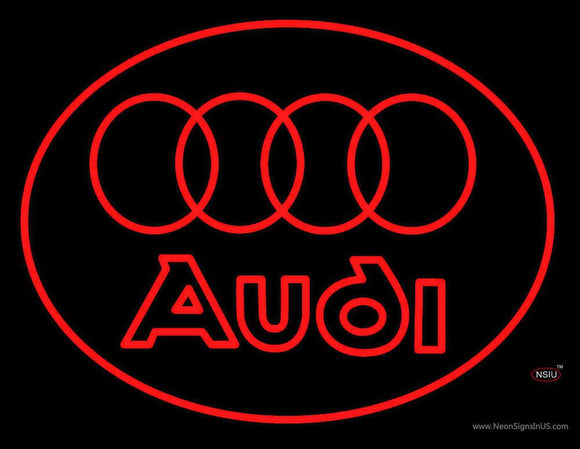 Audi Rings Logo Neon Sign