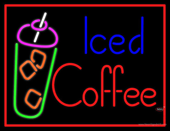 Iced Coffee Neon Sign