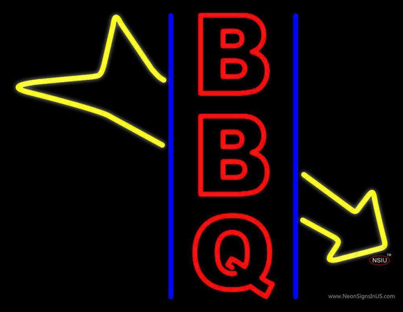 Red BBQ With Arrow Neon Sign