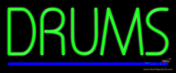 Drums Blue Line Neon Sign