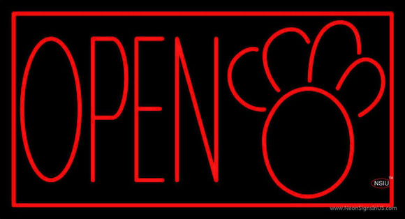 Open Block Logo Neon Sign