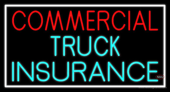 Commercial Truck Insurance Block Neon Sign